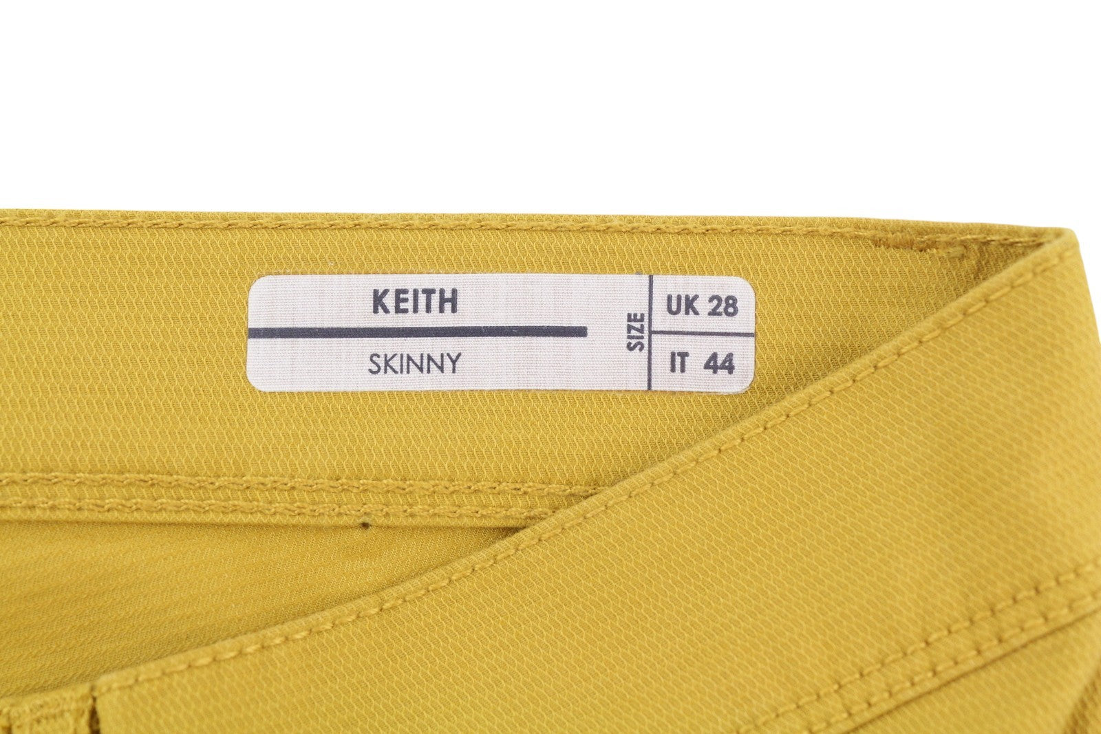 ANTONY MORATO Keith Men Trousers W28 Yellow Textured Skinny Zip Fly Casual