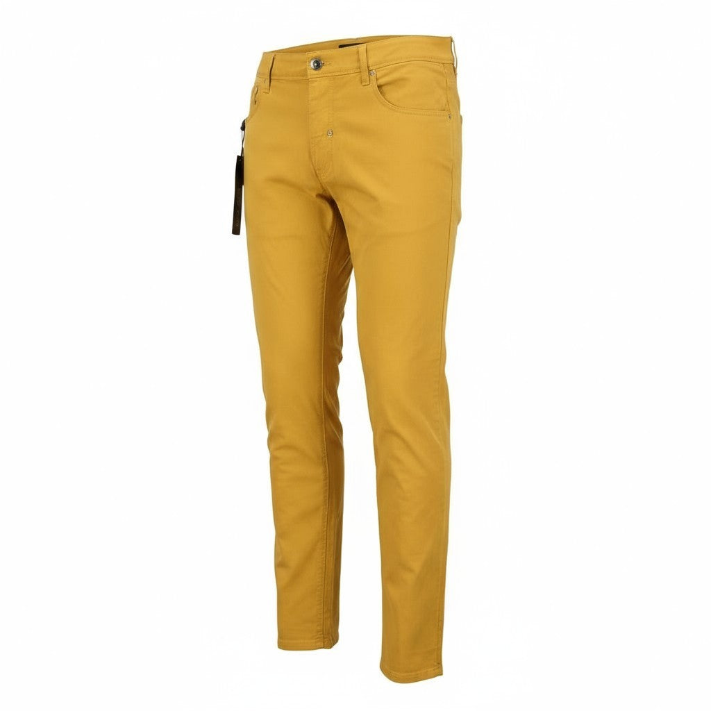 ANTONY MORATO Keith Men Trousers W38 Yellow Textured Skinny Fit Casual Zip Fly