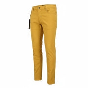 ANTONY MORATO Keith Men Trousers W38 Yellow Textured Skinny Fit Casual Zip Fly