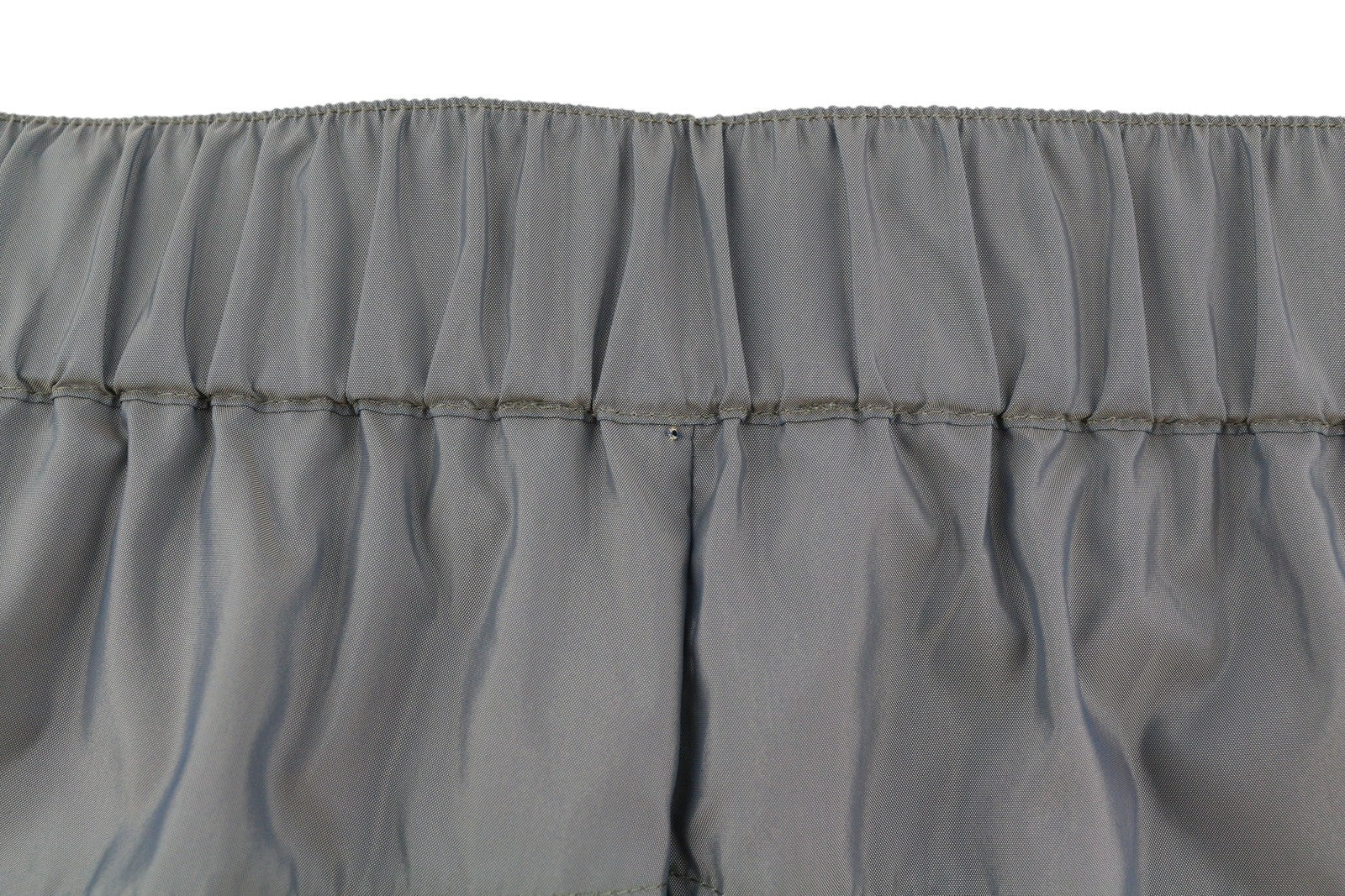 CALVIN KLEIN Men Trousers S Grey Shiny Look Elastic Waist Zip Cargo Track