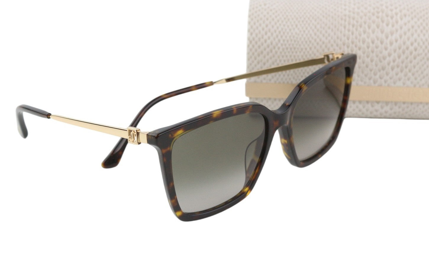 JIMMY CHOO Totta/G/S Women Sunglasses OS Brown Animal Print Square RRP329