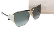 JIMMY CHOO River/S Women Sunglasses OS Gold Tone Shiny Butterfly Tint RRP385