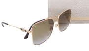 JIMMY CHOO Hester/S Women Sunglasses OS Gold Tone Square Tinted Frame RRP245