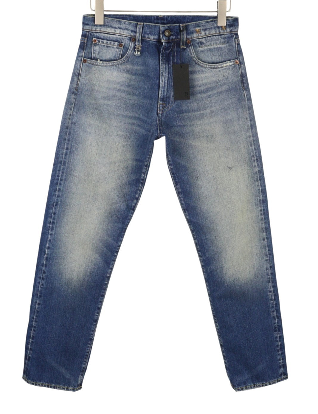 R13 Cuffed Boyfriend Women Jeans 25 Abyss Selvedge Blue Limited Edition PS26