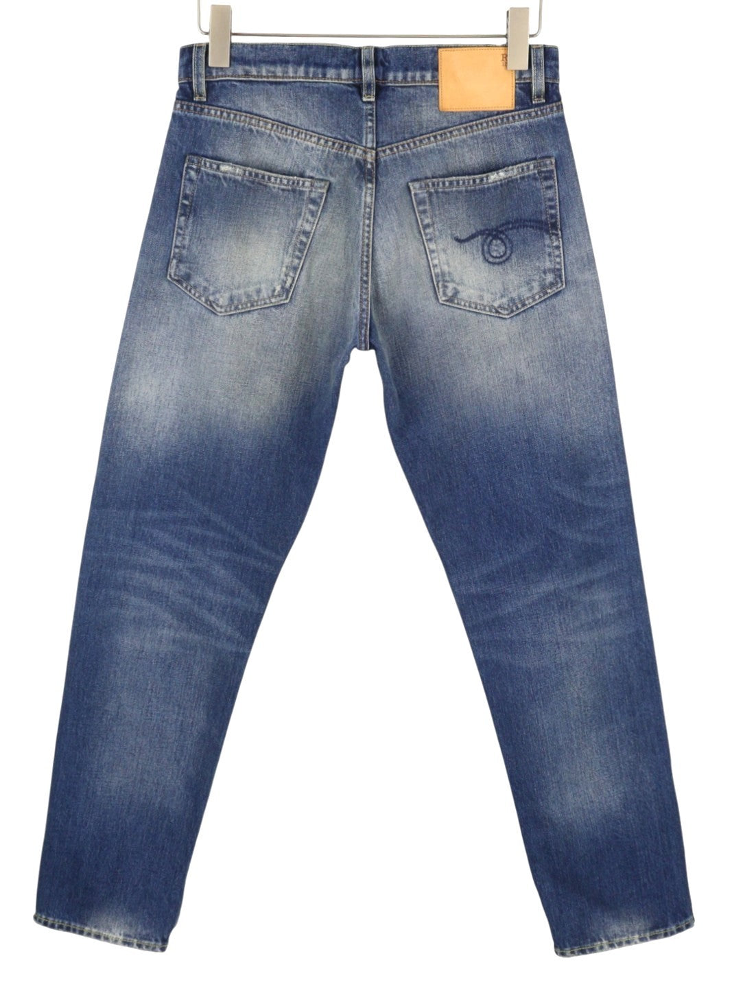 R13 Cuffed Boyfriend Women Jeans 25 Abyss Selvedge Blue Limited Edition PS26