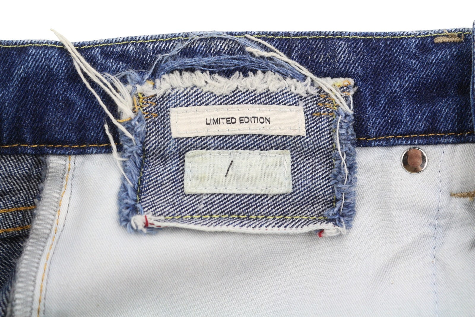 R13 Cuffed Boyfriend Women Jeans 25 Abyss Selvedge Blue Limited Edition PS26