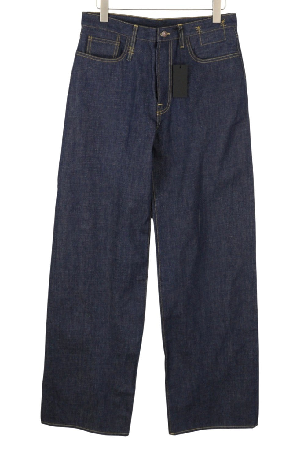 R13 Lisa Baggy Women Jeans 27 Bain Blue Rigid Zipper Denim Long