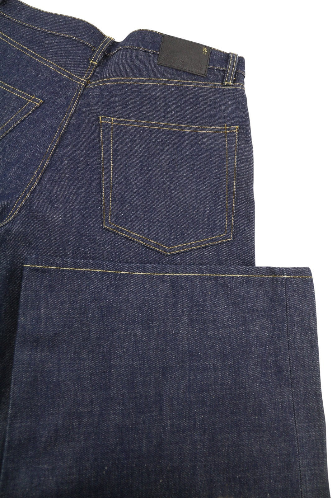 R13 Lisa Baggy Women Jeans 27 Bain Blue Rigid Zipper Denim Long