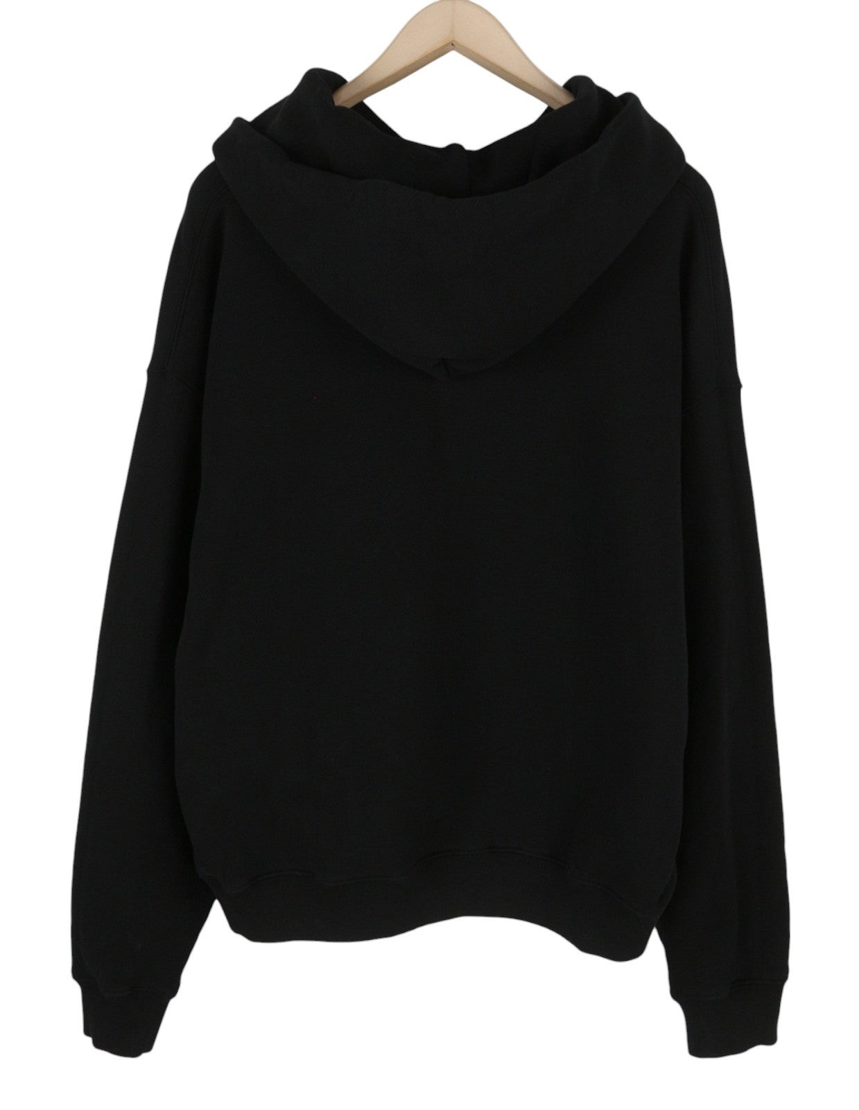 OFF-WHITE Black Intern Men Hoodie L Pull On Kangaroo Pocket Oversized