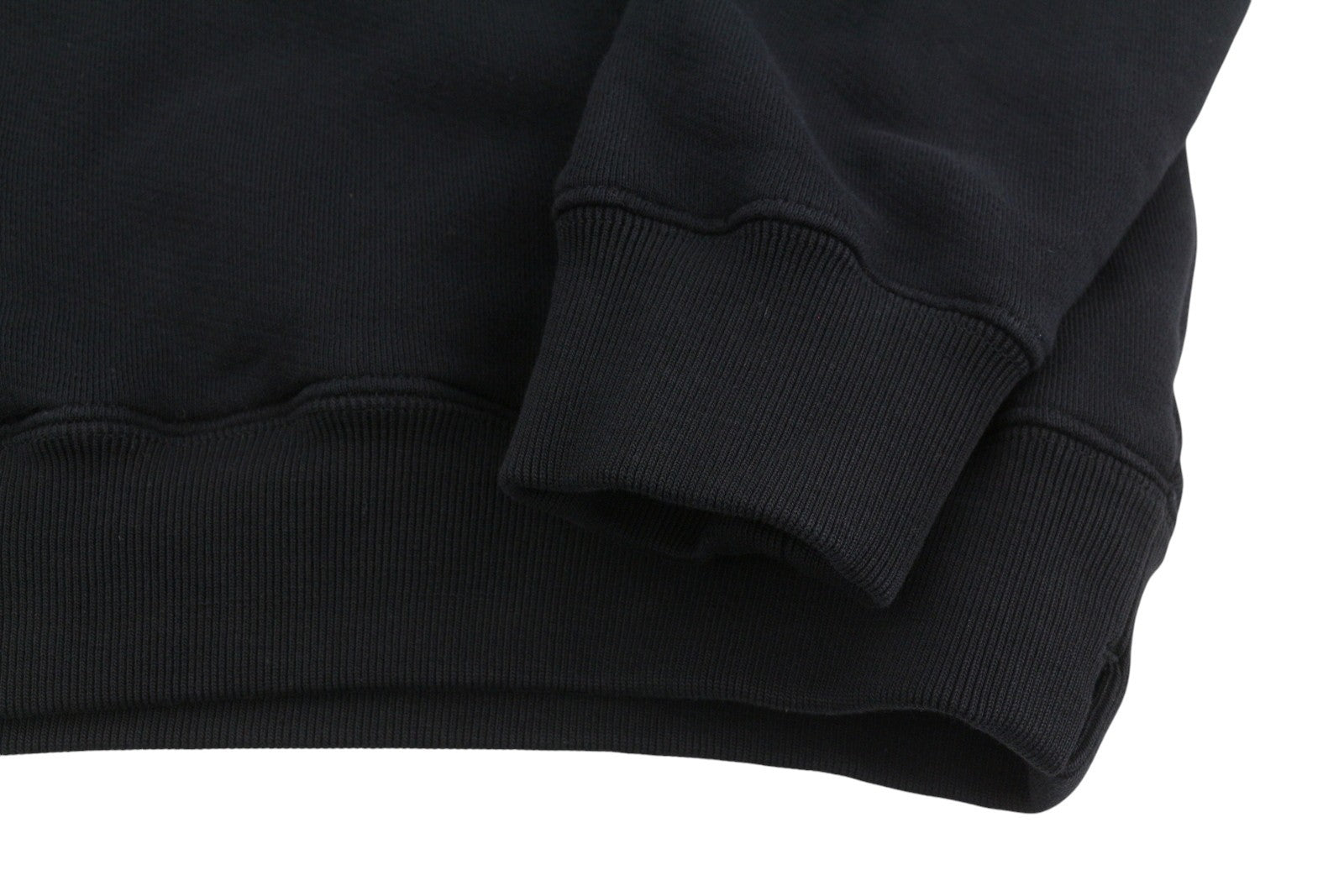 OFF-WHITE Black Intern Men Hoodie L Pull On Kangaroo Pocket Oversized