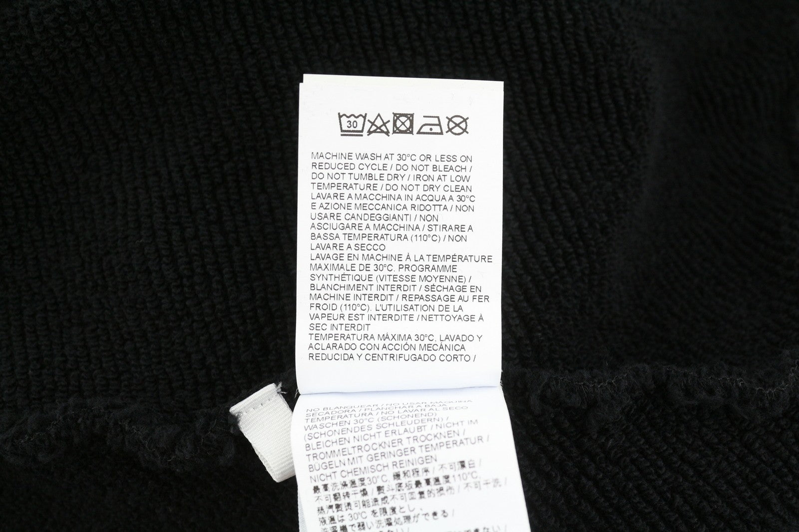 OFF-WHITE Black Intern Men Hoodie L Pull On Kangaroo Pocket Oversized