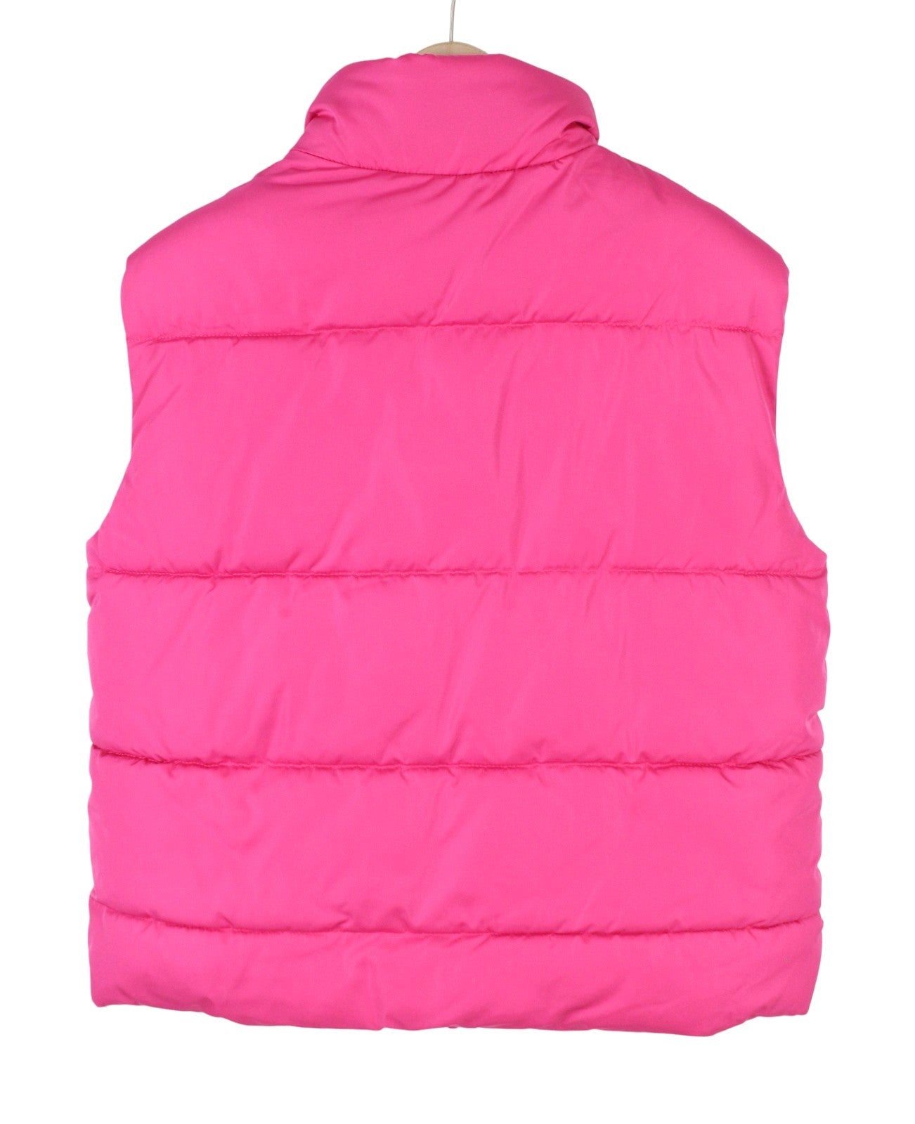 YAS Roberta Padded Women Waistcoat S Pink Quilted High Neck Full Zip Vest