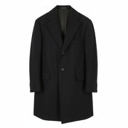 SUITSUPPLY Vicenza Men Coat UK46S Black Wool Cashmere Notch Lapel Button-Up