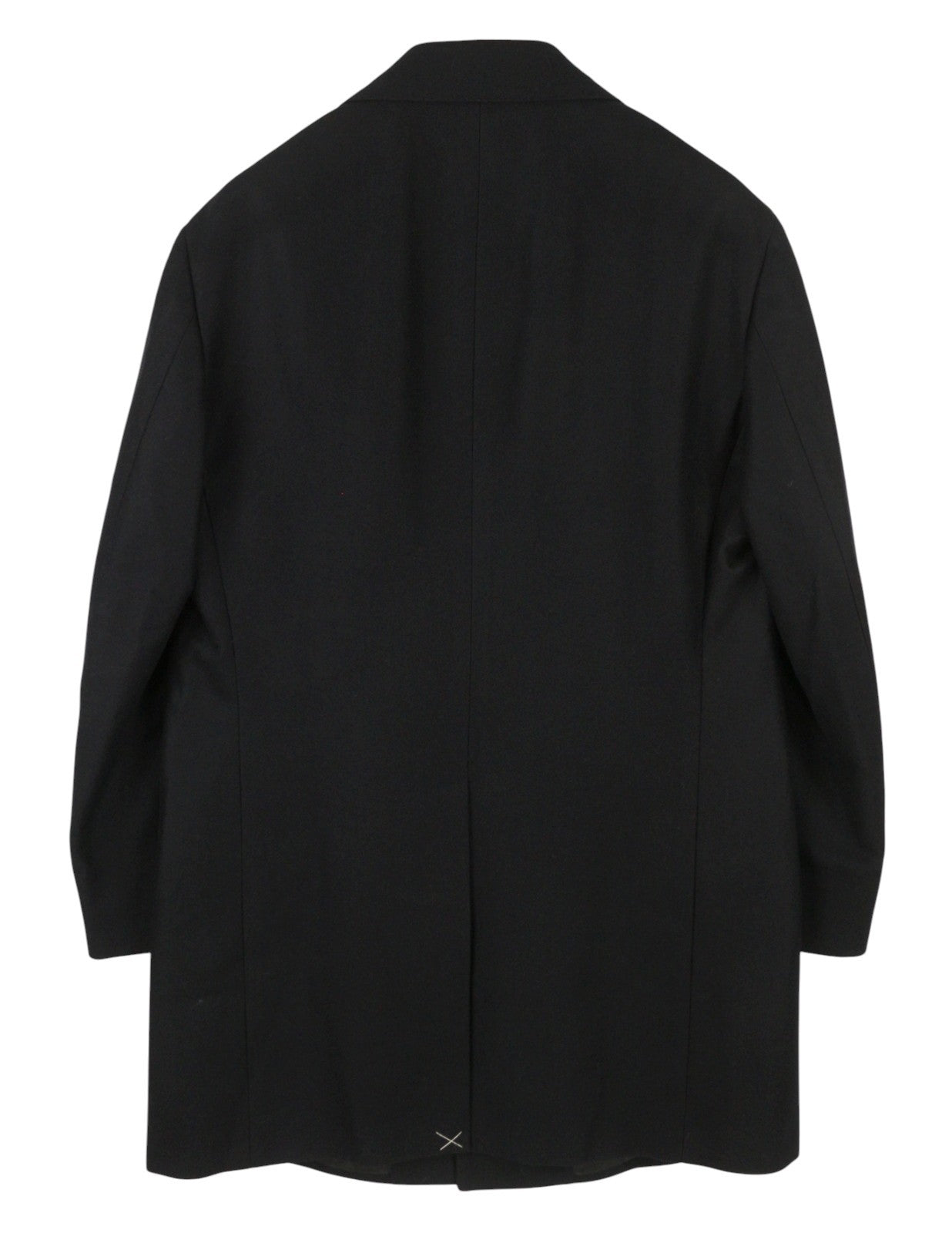 SUITSUPPLY Vicenza Men Coat UK46S Black Wool Cashmere Notch Lapel Button-Up