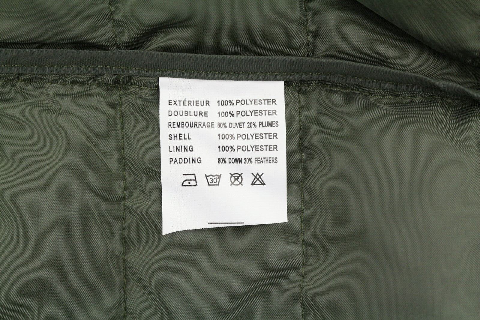 TED LAPIDUS Men Jacket L Green Down Filled Quilted High Neck Full Zip Puffer