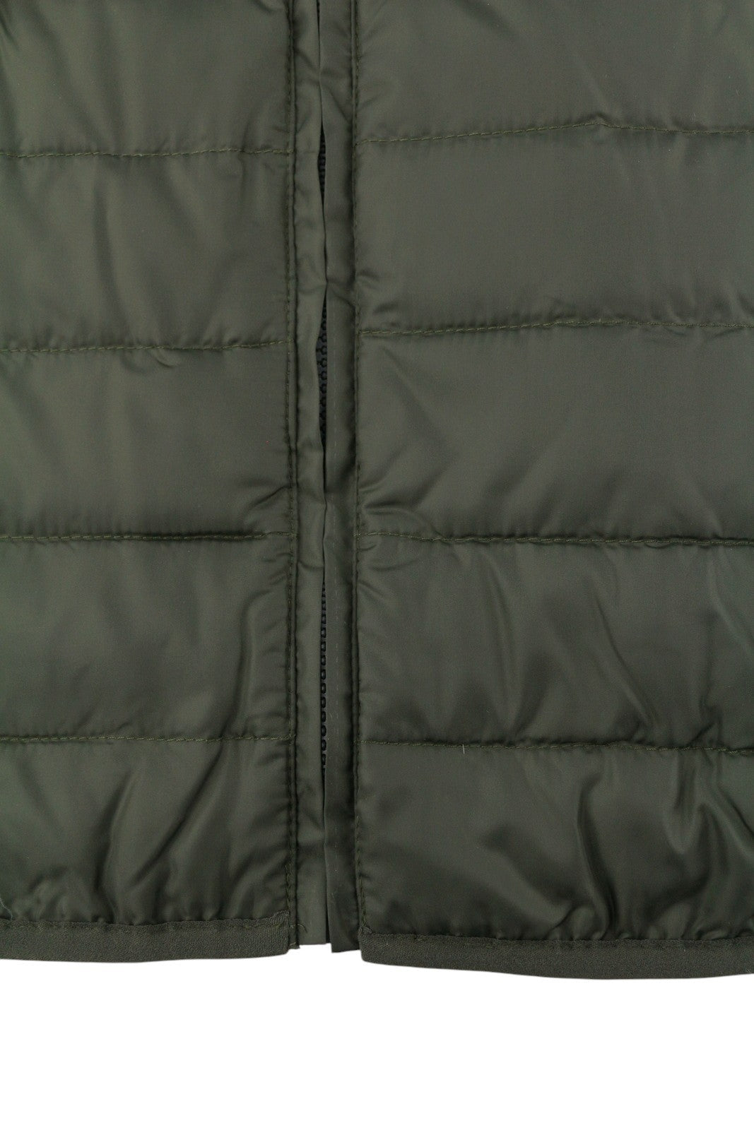 TED LAPIDUS Men Jacket L Green Down Filled Quilted High Neck Full Zip Puffer