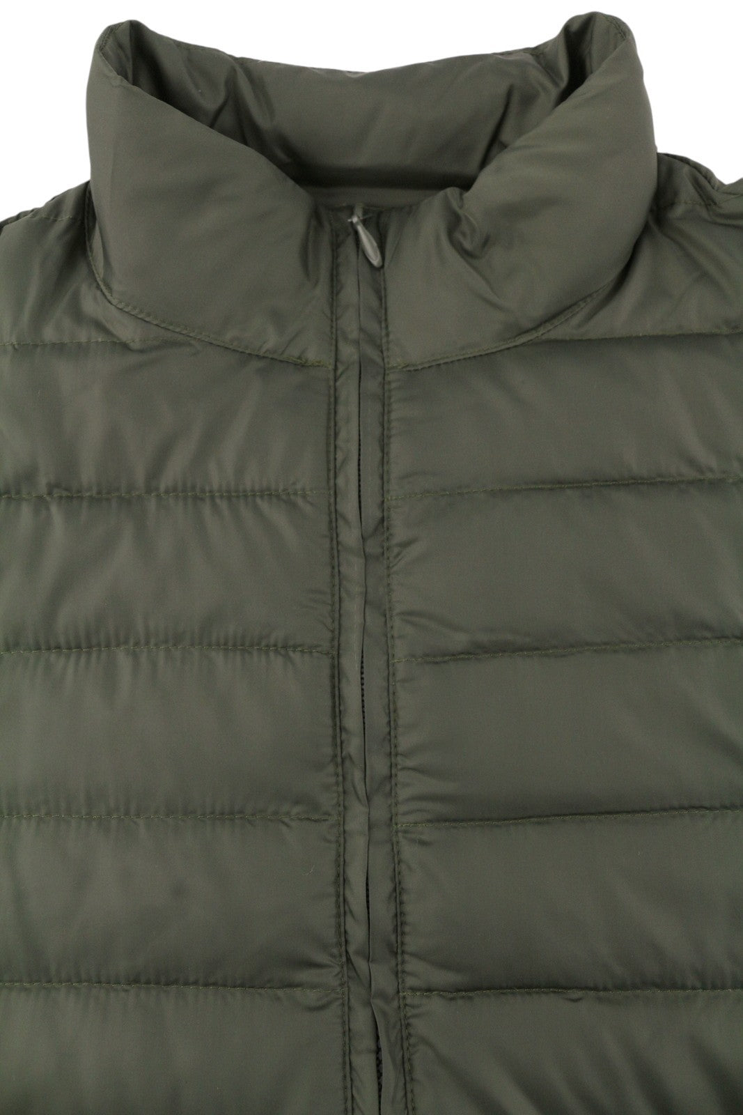 TED LAPIDUS Men Jacket L Green Down Filled Quilted High Neck Full Zip Puffer