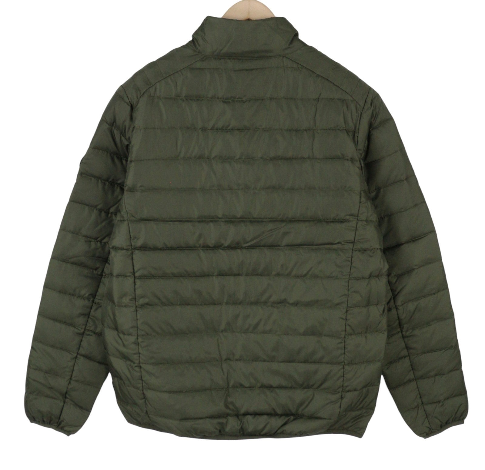 TED LAPIDUS Men Jacket L Green Down Filled Quilted High Neck Full Zip Puffer