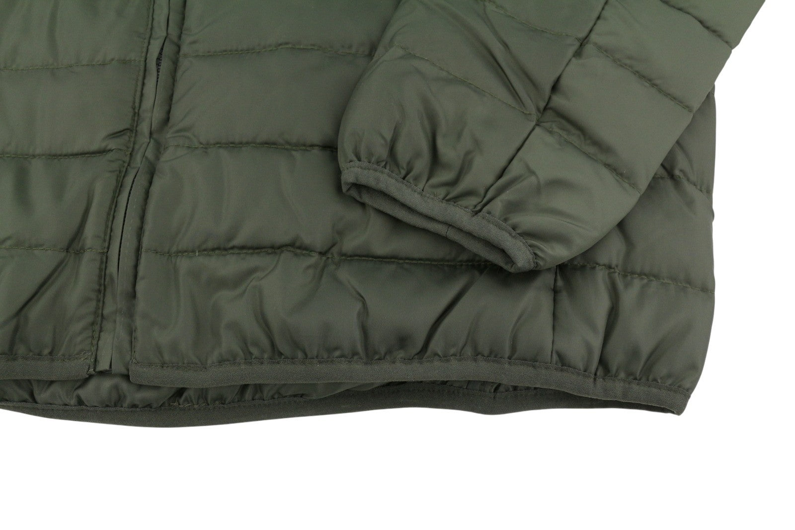 TED LAPIDUS Men Jacket L Green Down Filled Quilted High Neck Full Zip Puffer