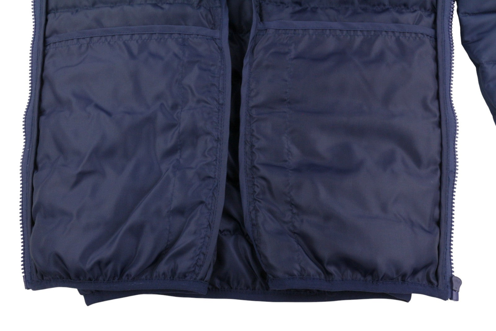 TED LAPIDUS Men Jacket S Blue Down Filled Quilted High Neck Full Zip Puffer