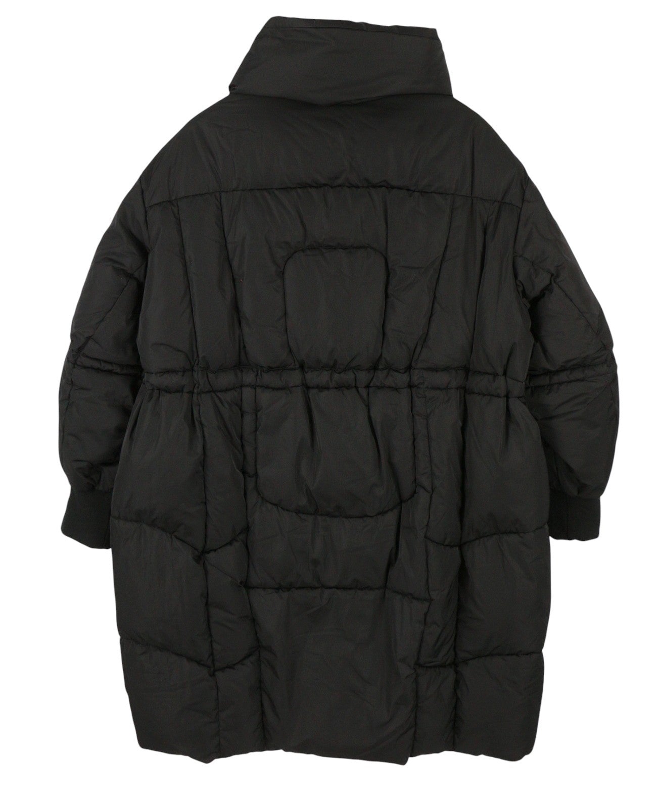 CREAM Soile Women Jacket M Black Drawstring Waist Padded Quilted Oversize RRP169