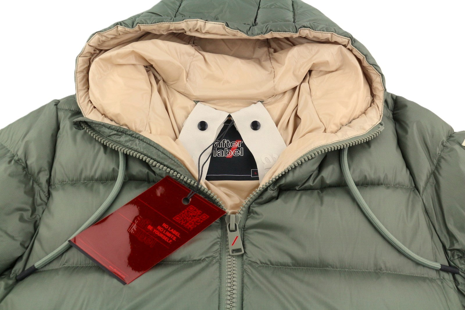 AFTER LABEL Verbier Men Jacket L Green Down Filled Hydrocity Climaheat RRP560