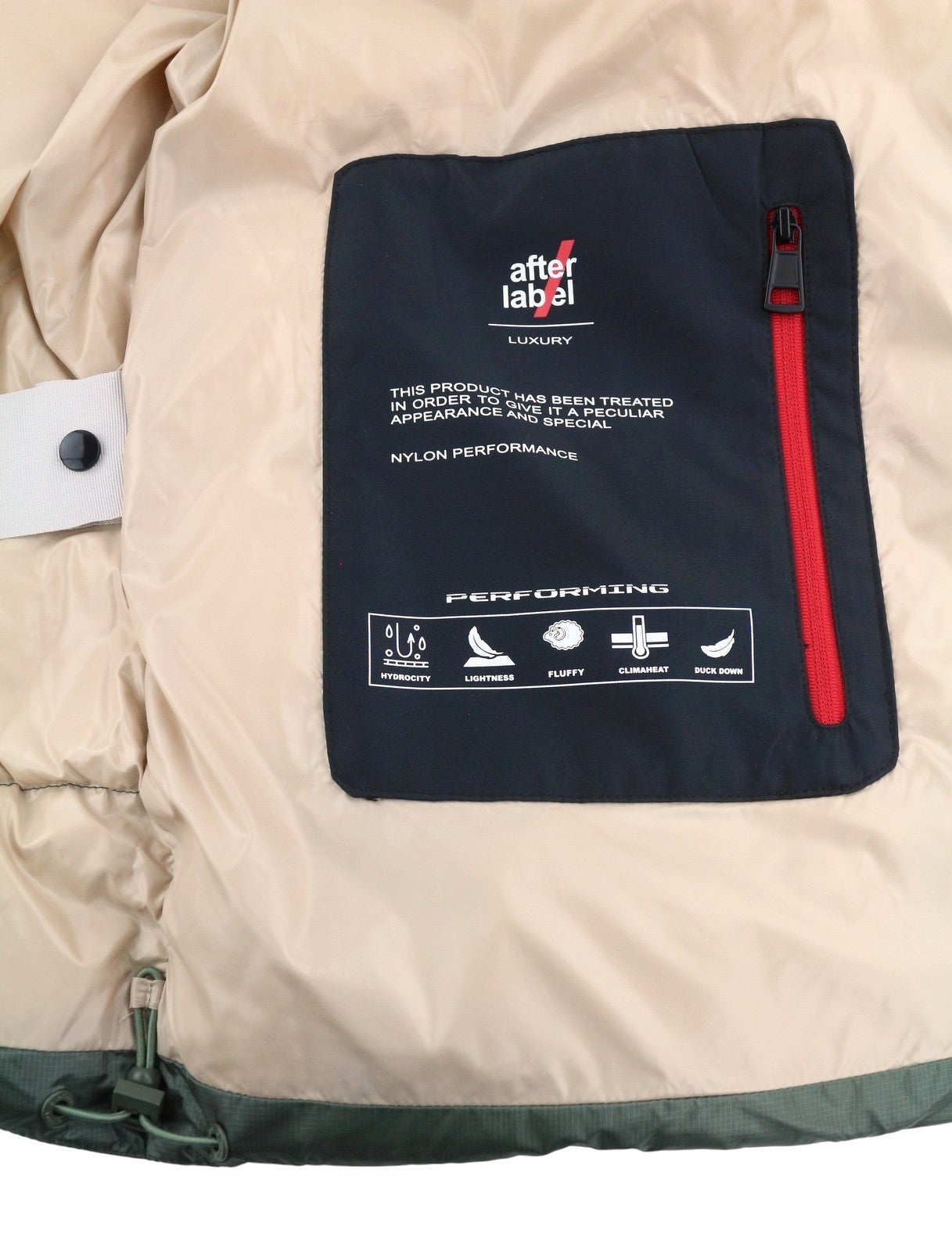 AFTER LABEL Verbier Men Jacket L Green Down Filled Hydrocity Climaheat RRP560