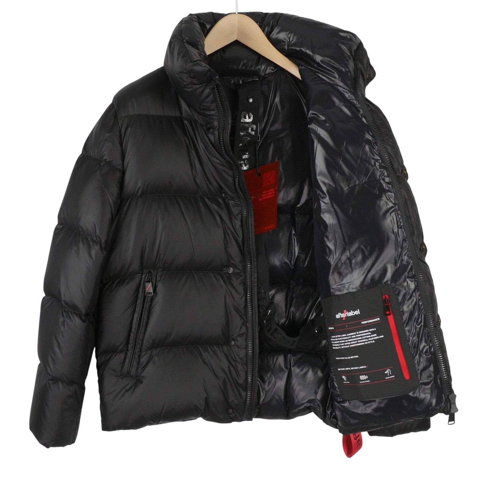 AFTER LABEL Chamonix Men Jacket M Black 650+ Down Filled Performance RRP590