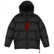 AFTER LABEL Yukon Women Jacket M Black Down Filled Quilted Hooded Puffer RRP540