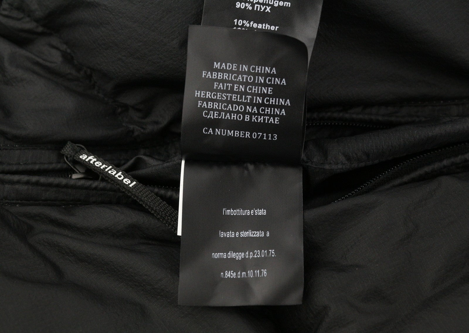 AFTER LABEL Yukon Women Jacket M Black Down Filled Quilted Hooded Puffer RRP540