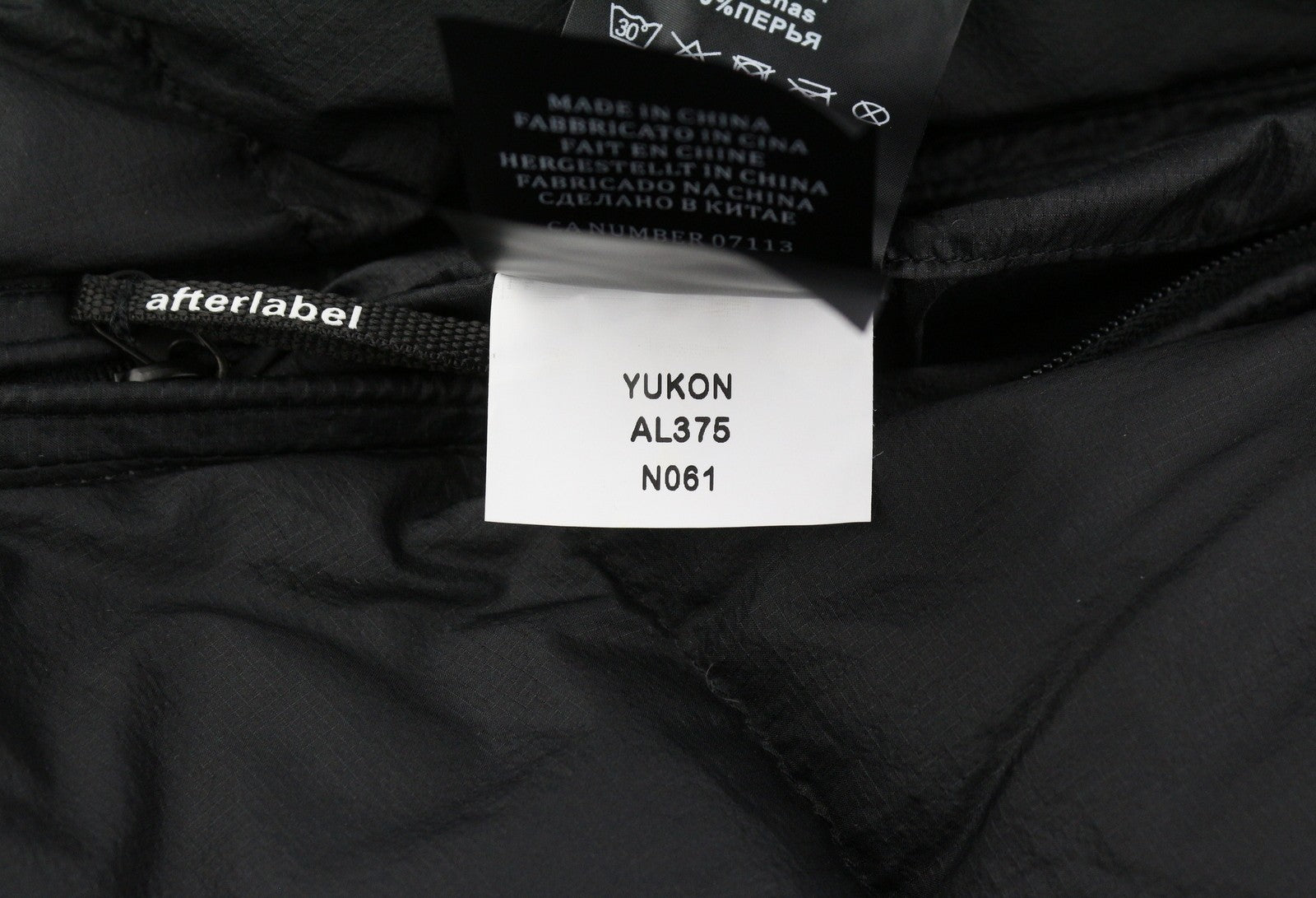 AFTER LABEL Yukon Women Jacket M Black Down Filled Quilted Hooded Puffer RRP540