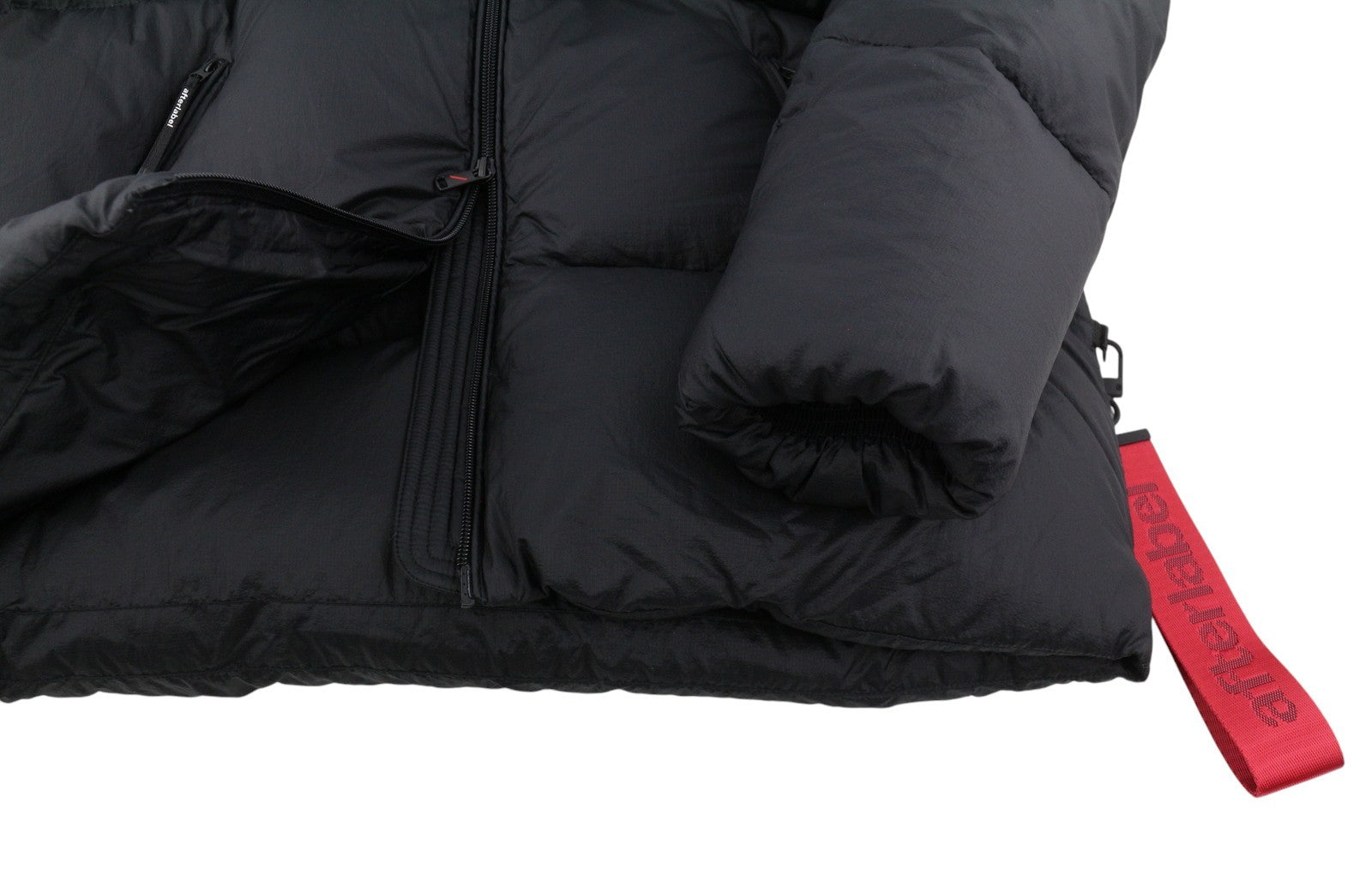 AFTER LABEL Yukon Women Jacket M Black Down Filled Quilted Hooded Puffer RRP540