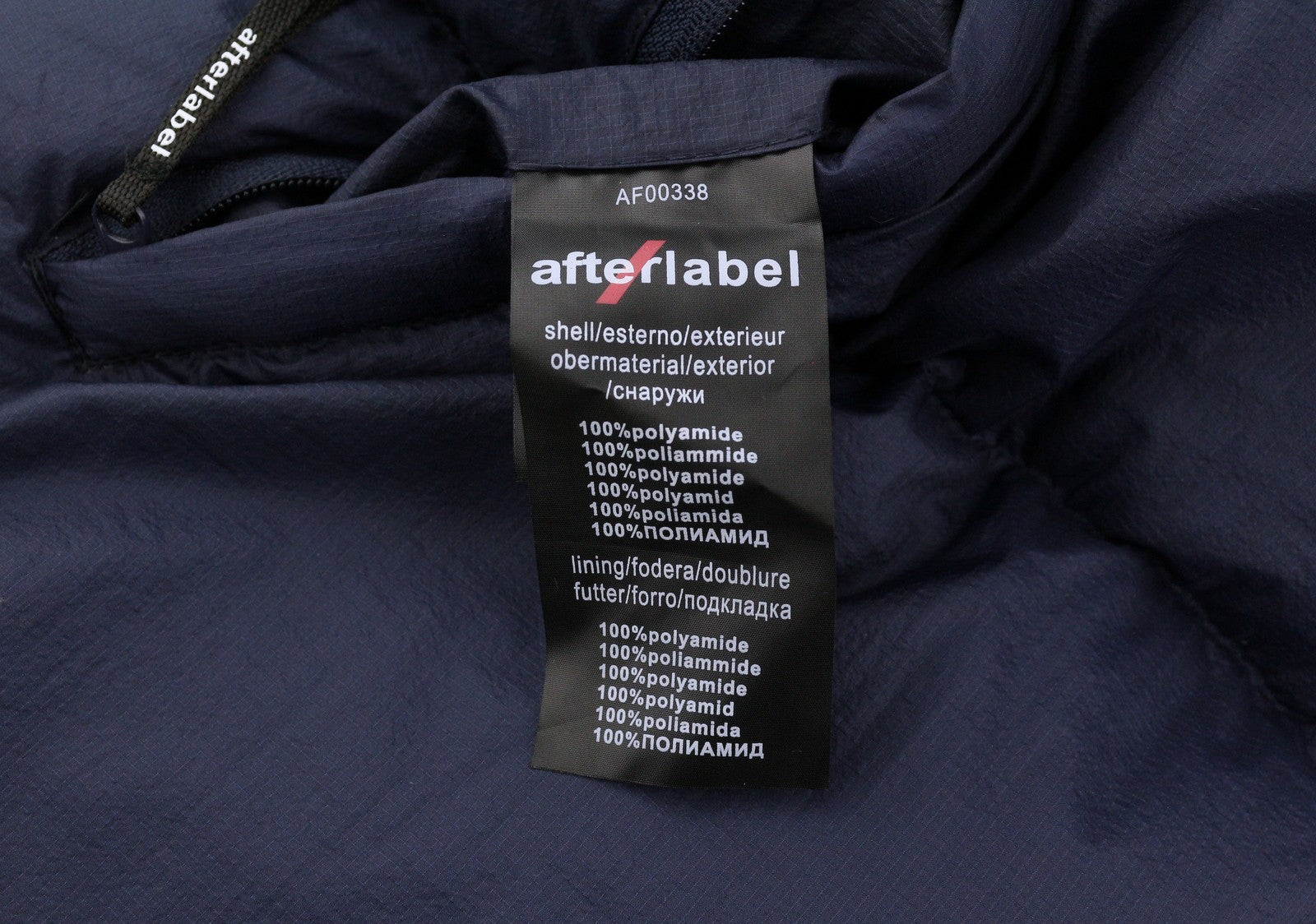 AFTER LABEL Quebec Men Jacket XL Blue Down Filled Quilted Hooded Puffer RRP500