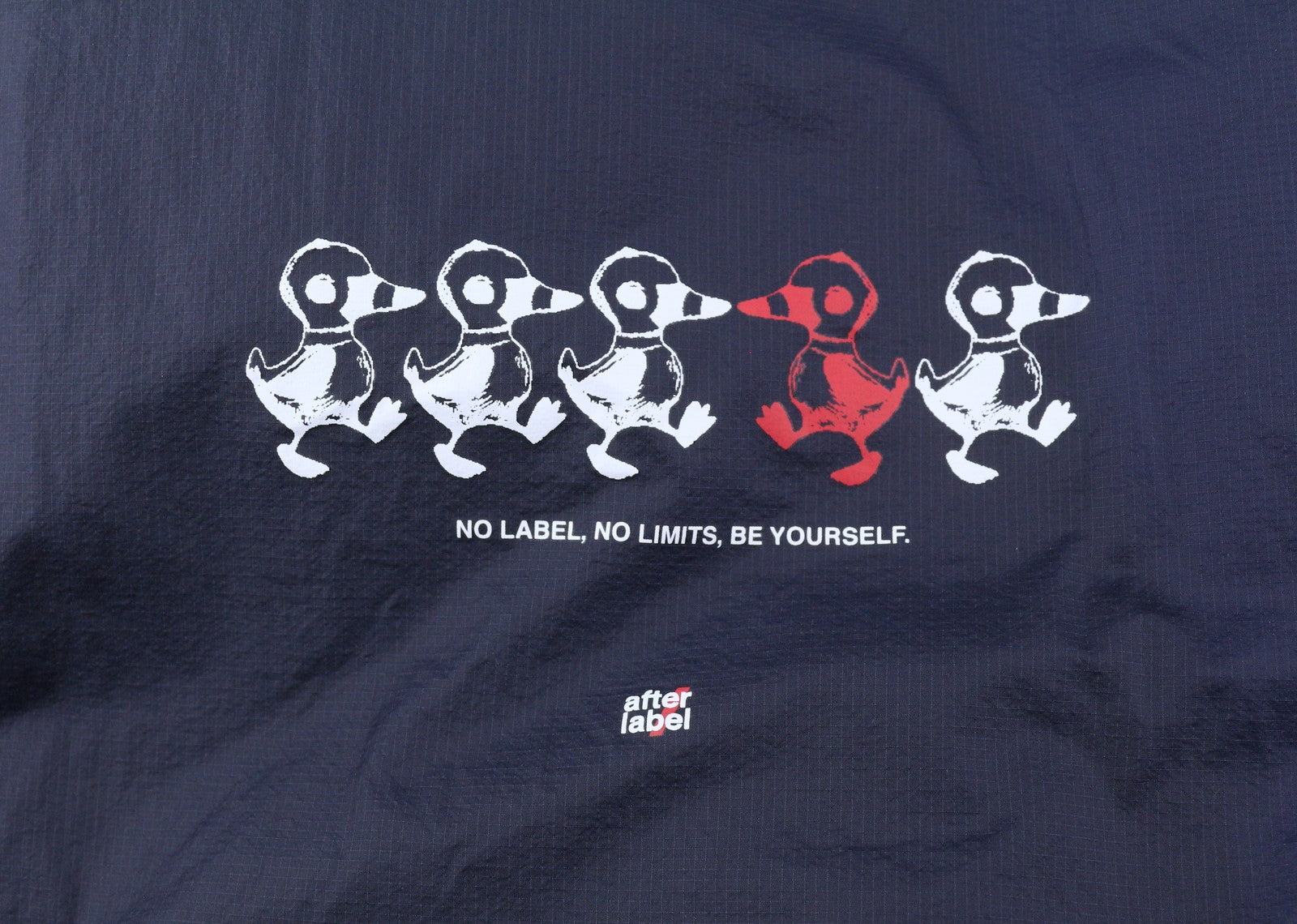 AFTER LABEL Quebec Men Jacket L Blue Down Filled Quilted Hooded Puffer RRP500