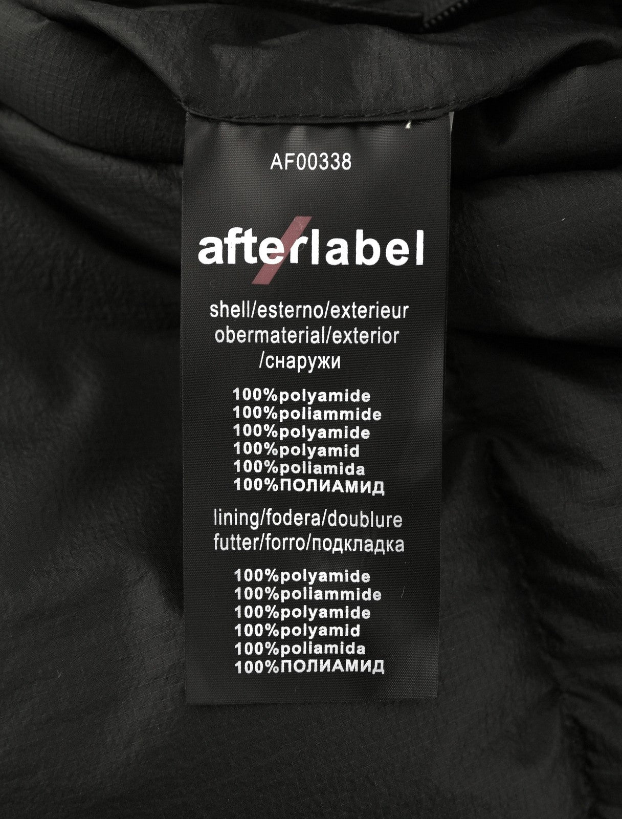 AFTER LABEL Quebec Men Jacket L Black Down Filled Quilted Hooded Puffer RRP500