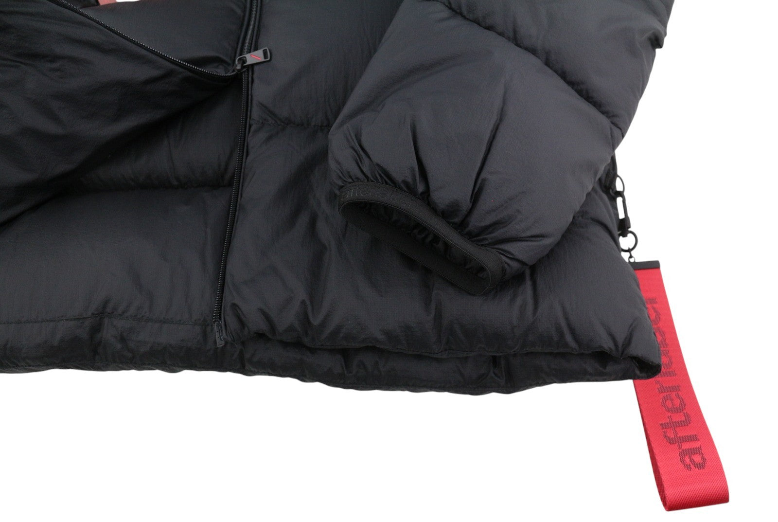 AFTER LABEL Quebec Men Jacket L Black Down Filled Quilted Hooded Puffer RRP500