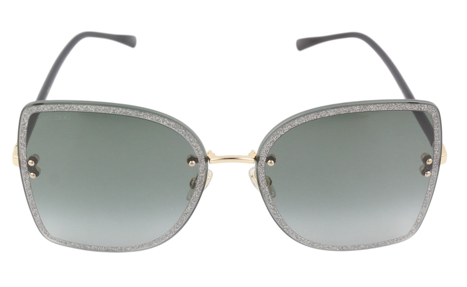 JIMMY CHOO Leti/s Women Sunglasses OS Black Shiny Butterfly Tinted Frame RRP355