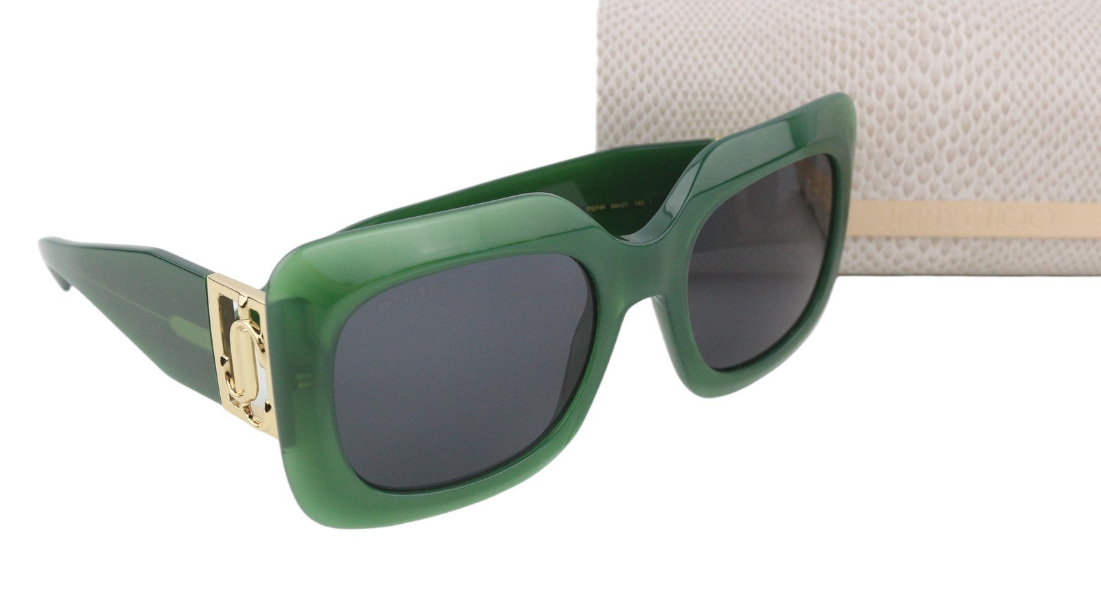 JIMMY CHOO Gaya/S Women Sunglasses OS Green Square Tinted Frame Casual RRP359