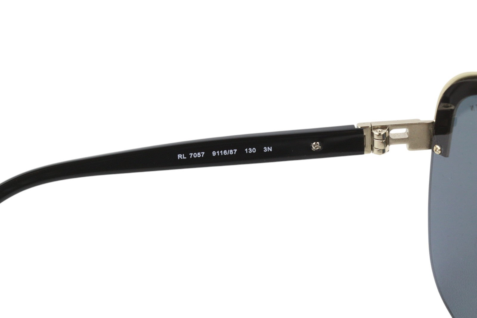 RALPH LAUREN 0RL7057 Women Sunglasses OS Black UV Gold Accent Casual Frame