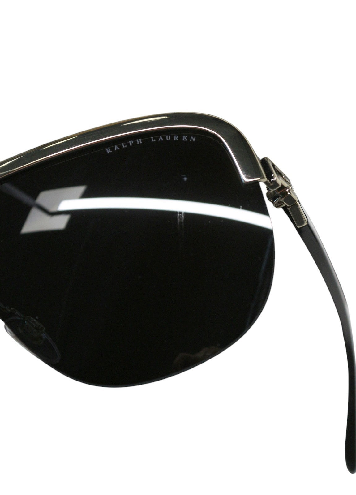 RALPH LAUREN 0RL7057 Women Sunglasses OS Black UV Gold Trim Casual Sunglasses