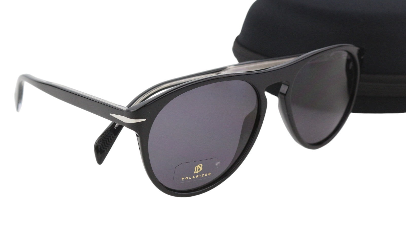 DAVID BECKHAM DB1008/S Men Sunglasses OS Black Square Tinted Polarized Casual