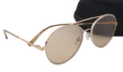 MAX MARA Wire II Women Sunglasses OS Brown Pilot Frame Tinted Casual RRP210