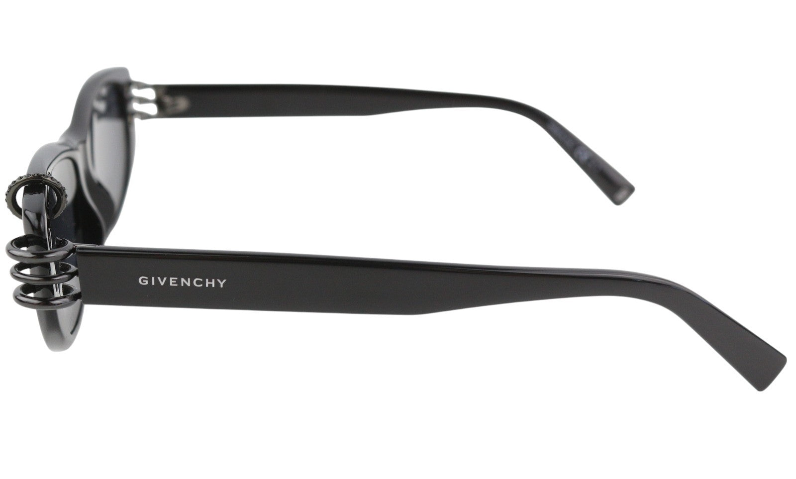 GIVENCHY GV 7176/S Women Sunglasses OS Black Cat-Eye Tinted Logo Casual RRP255