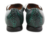 Green Leather Flats