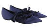 Blue Other Fabric Flats