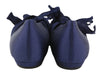 Blue Other Fabric Flats