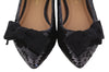 Black Other Fabric Flats