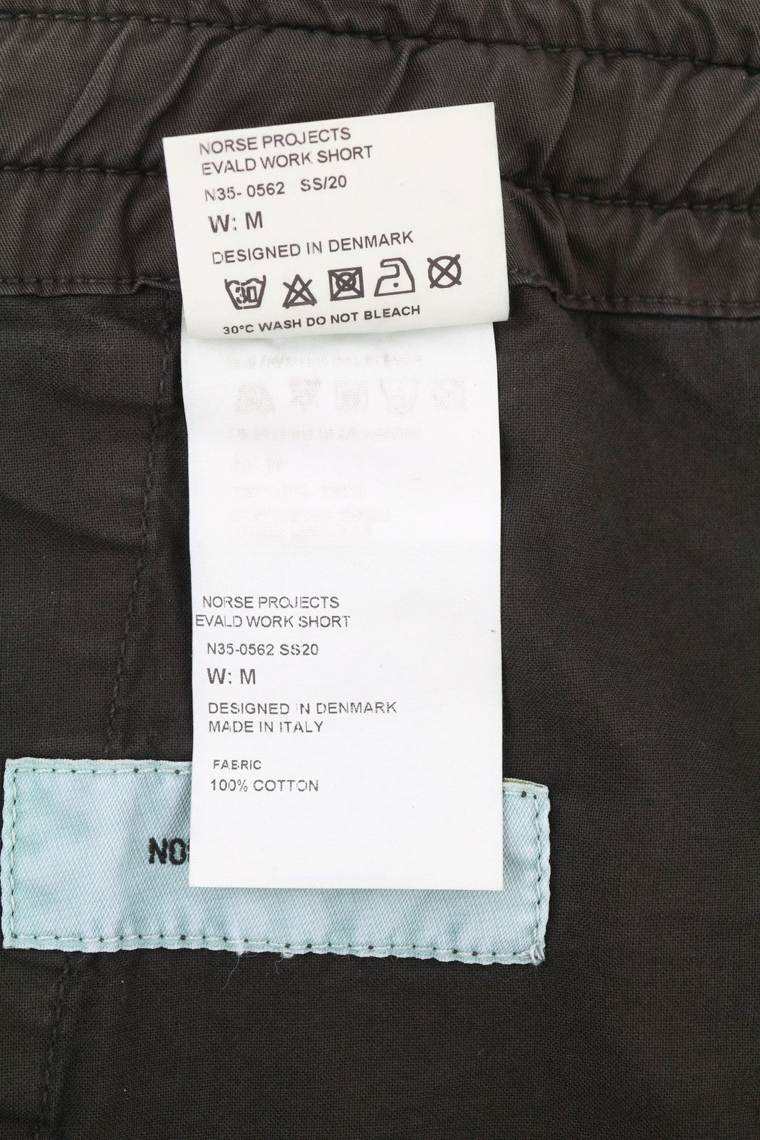 NORSE PROJECTS Evald Work Men Shorts M Brown Pull On Drawstring Casual