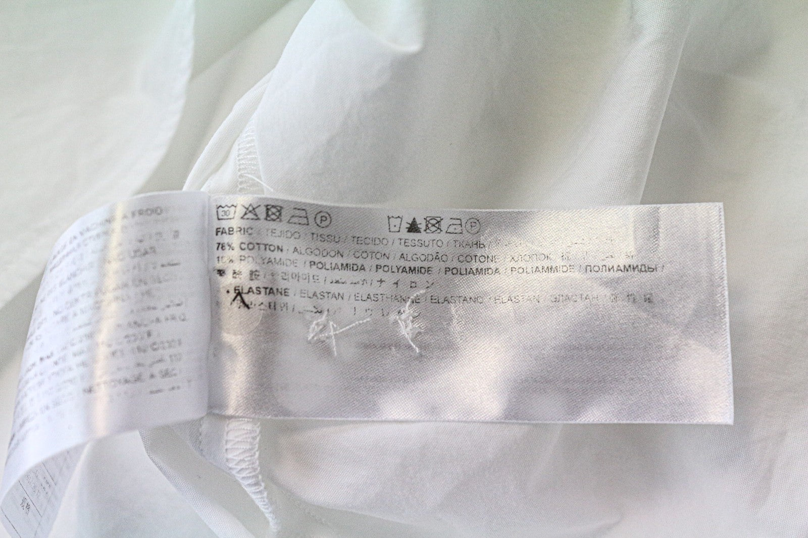 SUISTUDIO Bob Women's Top UK10 White Slim Cotton Blend Formal Boat Neck Blouse