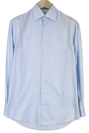 SUITSUPPLY Traveller Men's Shirt 37/14 1/2 Extra Slim Blue Cotton Twill